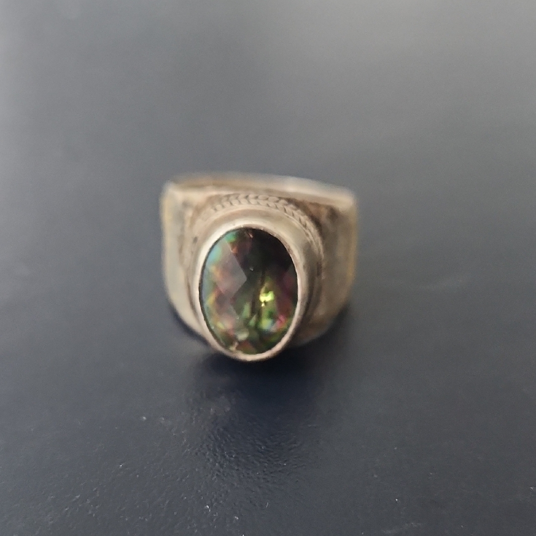 Elegant Sterling Silver Ring With Multicolor Gemstone By Sarda 72$